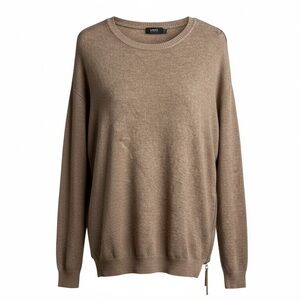 Yest Zip-Side Knit Sweater with Asymmetrical Back Seam